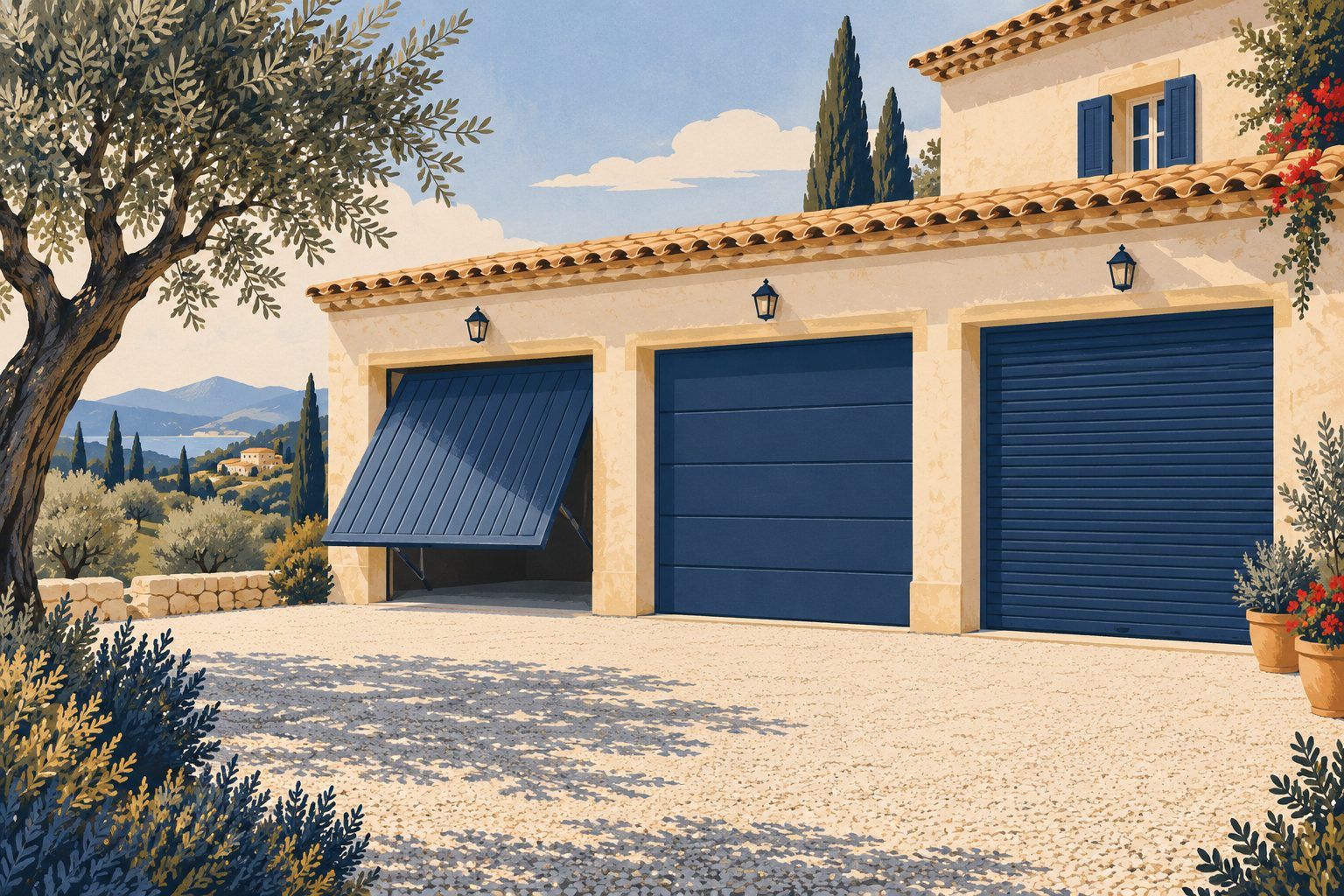 Porte de garage Nice : basculante, sectionnelle ou enroulable ?